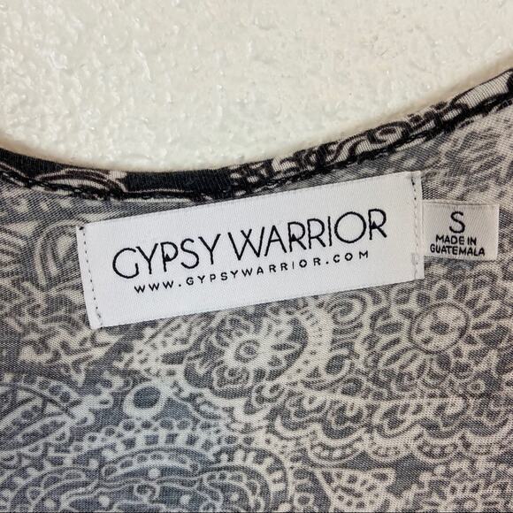 Gypsy Warrior Mini Dress Women Size Small Paisley Print Bell Sleeve Whimsygoth - Picture 6 of 14